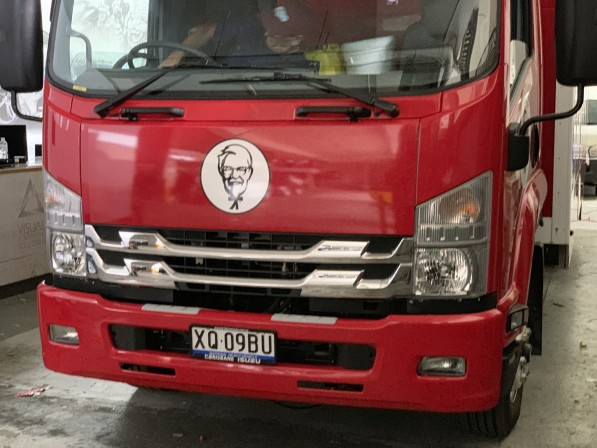 KFC truck signage
