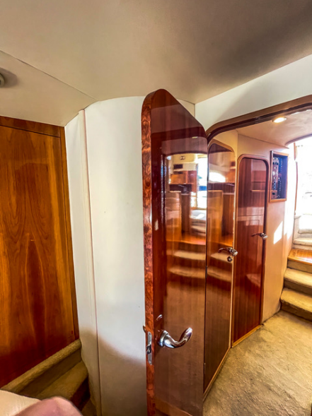 Boat interior wrapped in Wood - 3M Dinoc